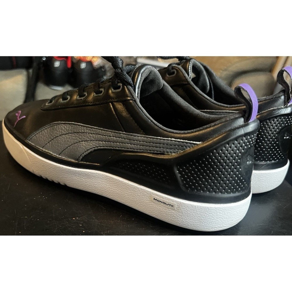 PUMA Monolite Castlerock Black/Deep Lavender/Grey Golf Shoes Men's Size 8.5